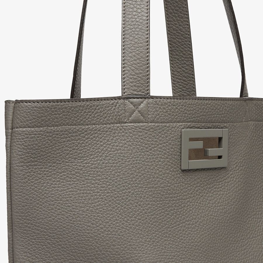 Light gray leather bag - 5