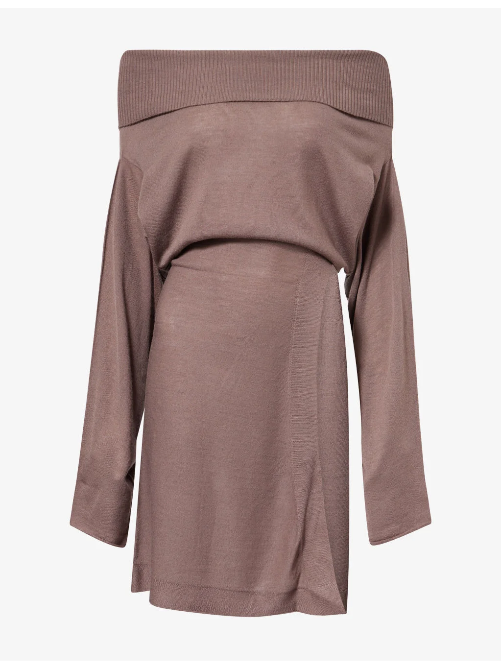 Scarf Long-Sleeve Wool Jumper - 1