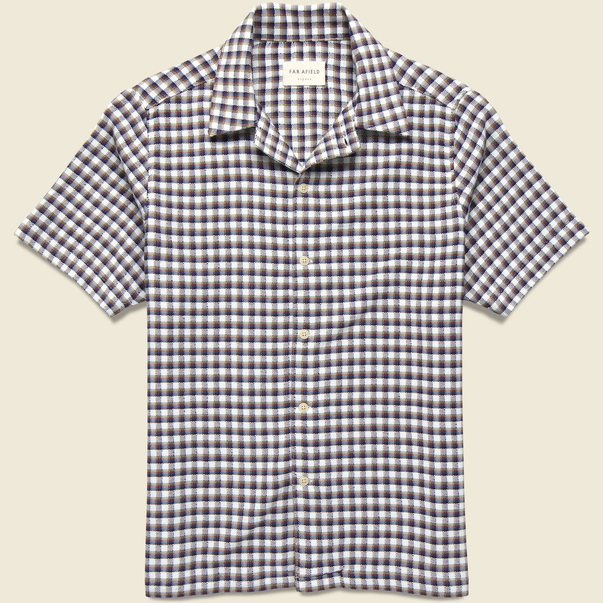 Busey Shirt - White Dobby Check - 1