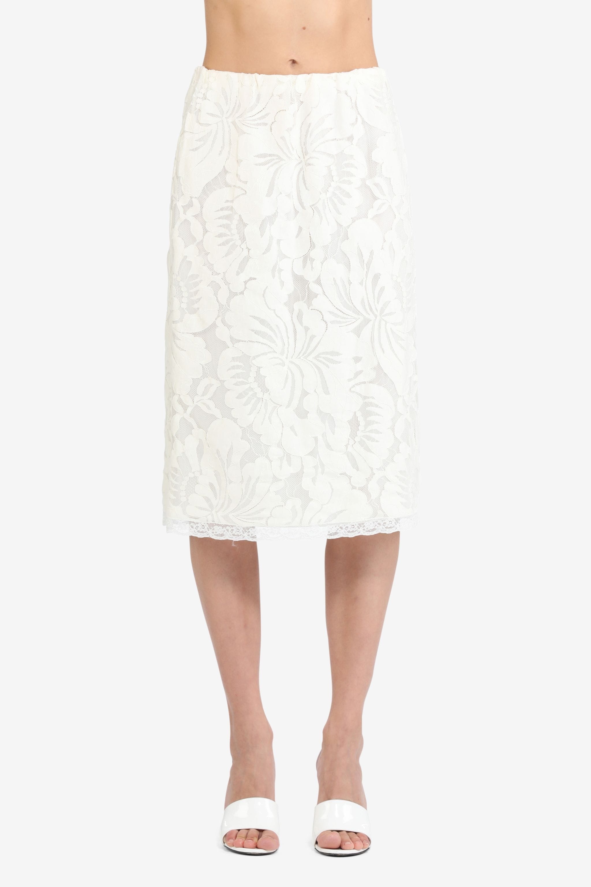 FLORAL-APPLIQUÉ SKIRT - 1