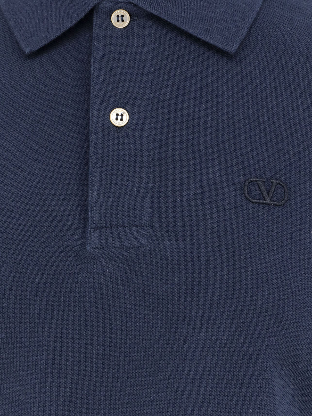 Valentino Cotton Piquet Polo Shirt With Vlogo Embroidery - 4