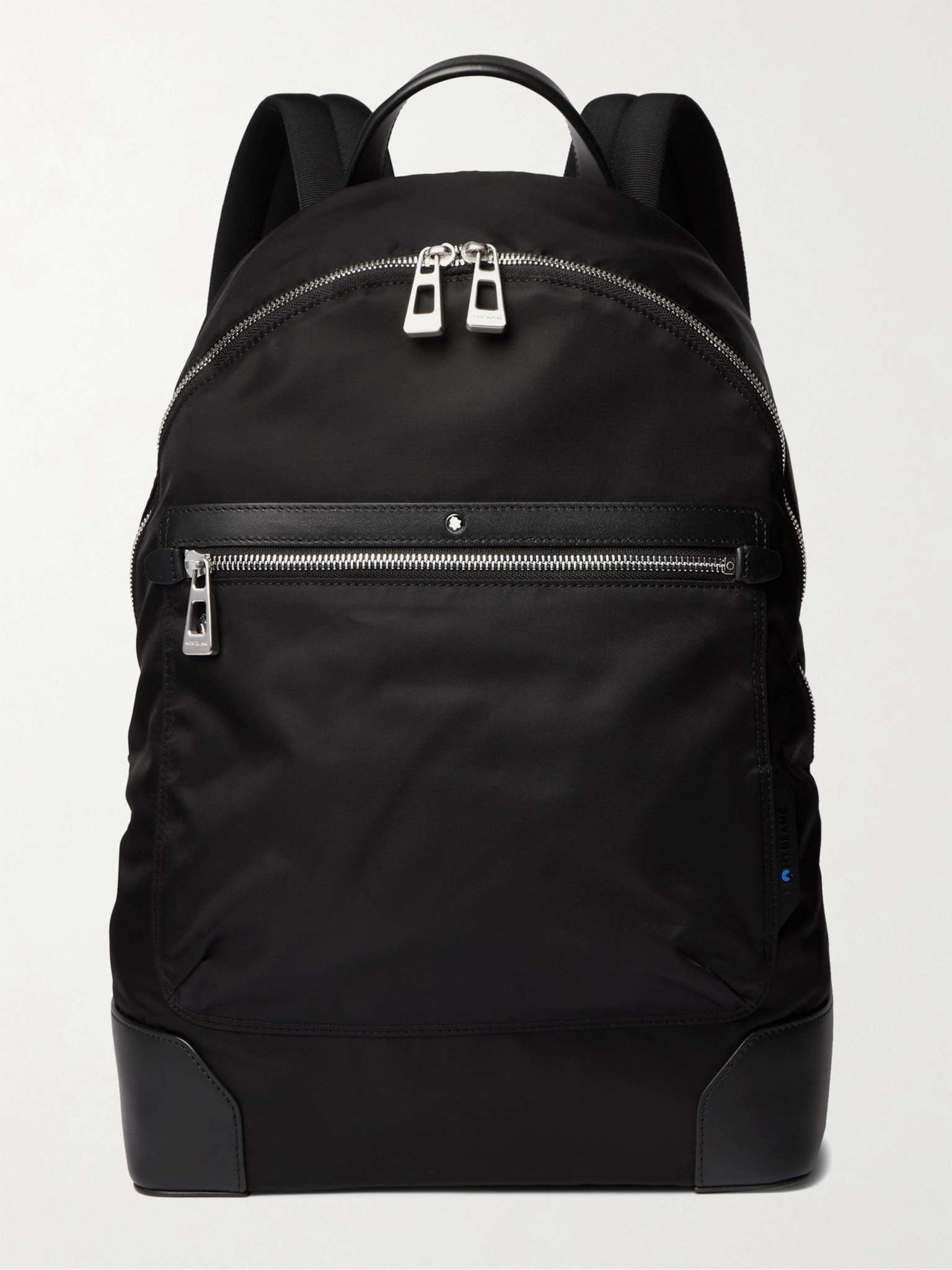 Blue Spirit Leather-Trimmed ECONYL Backpack - 1