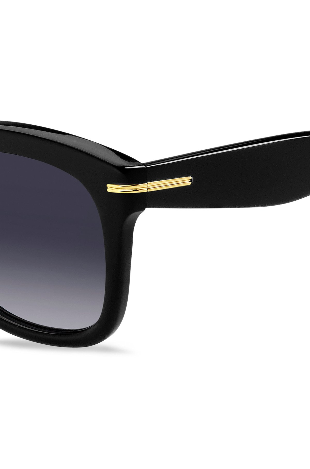 BLACK-ACETATE SUNGLASSES WITH GOLD-TONE HINGES - 2