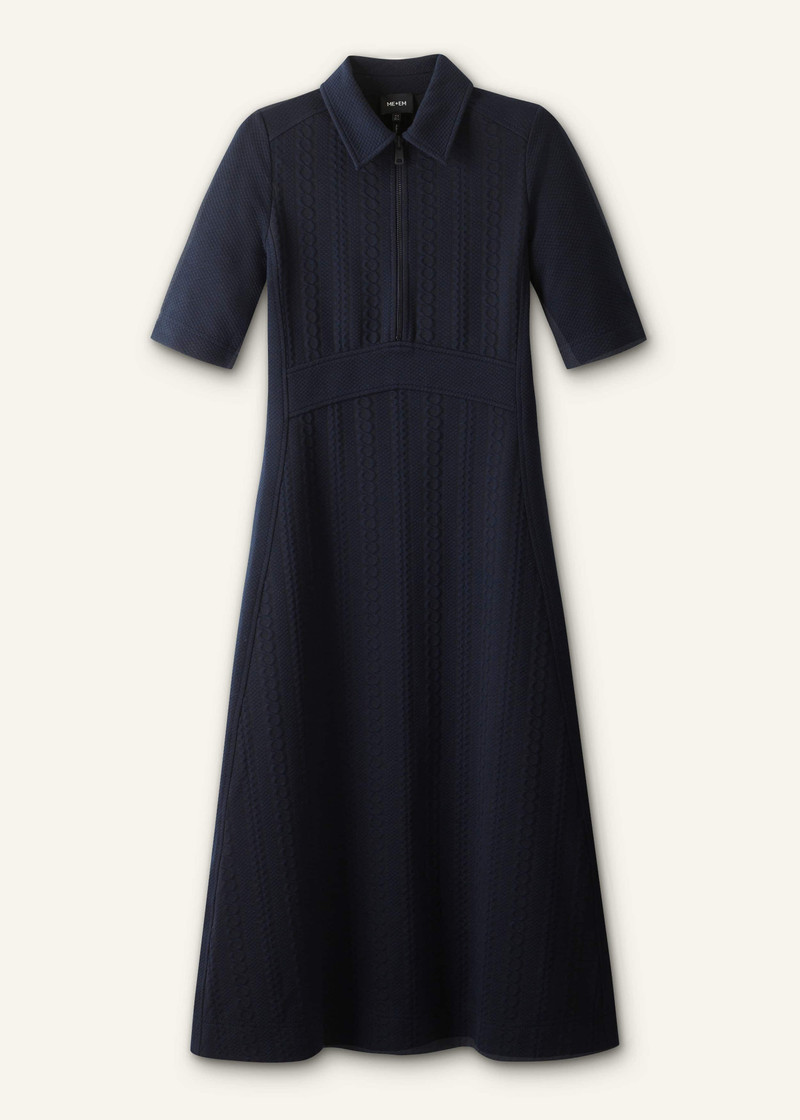 Half Zip Midi Dress - 1