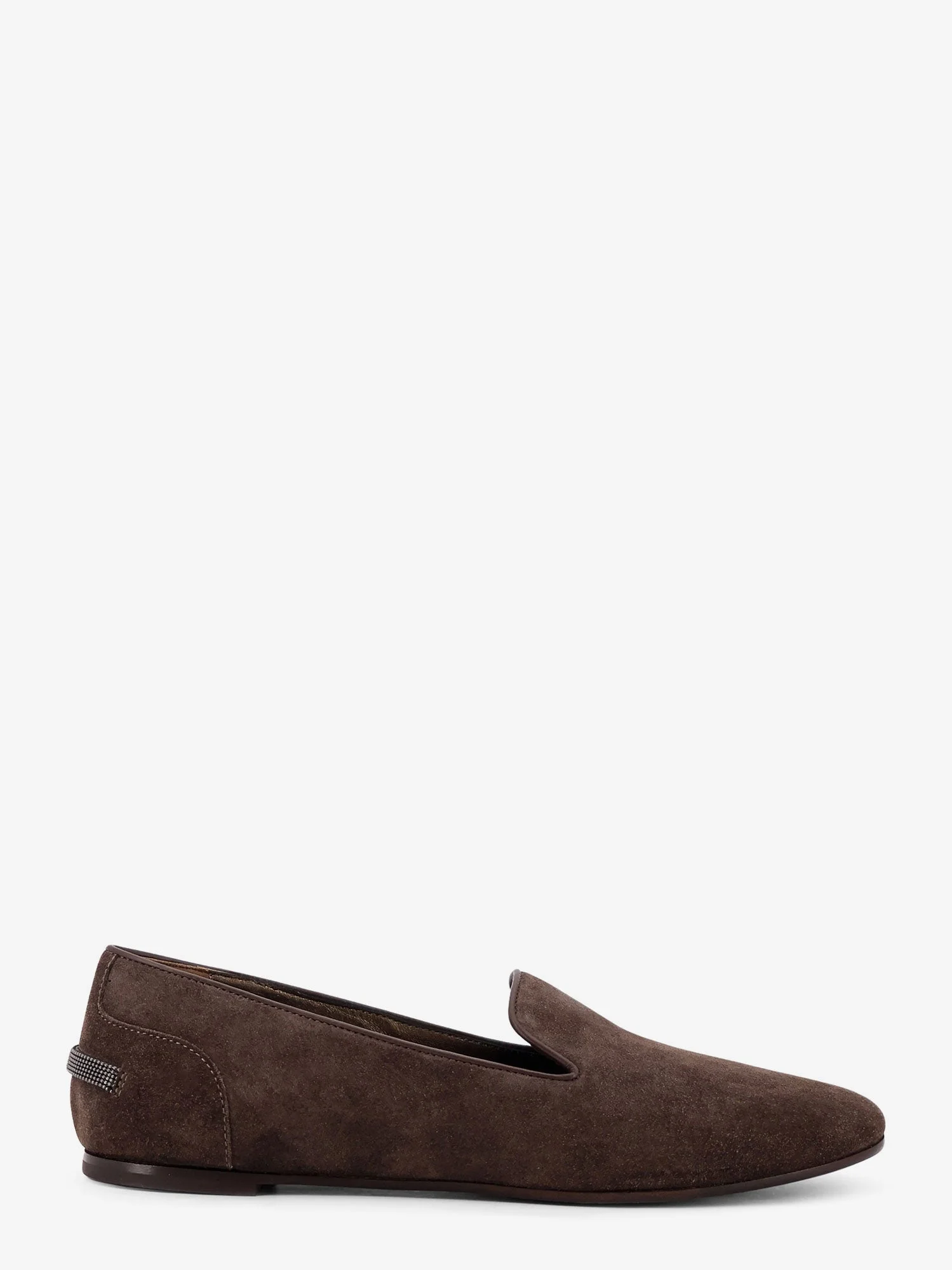 Brunello Cucinelli Suede Loafers With Monili Detail - 1