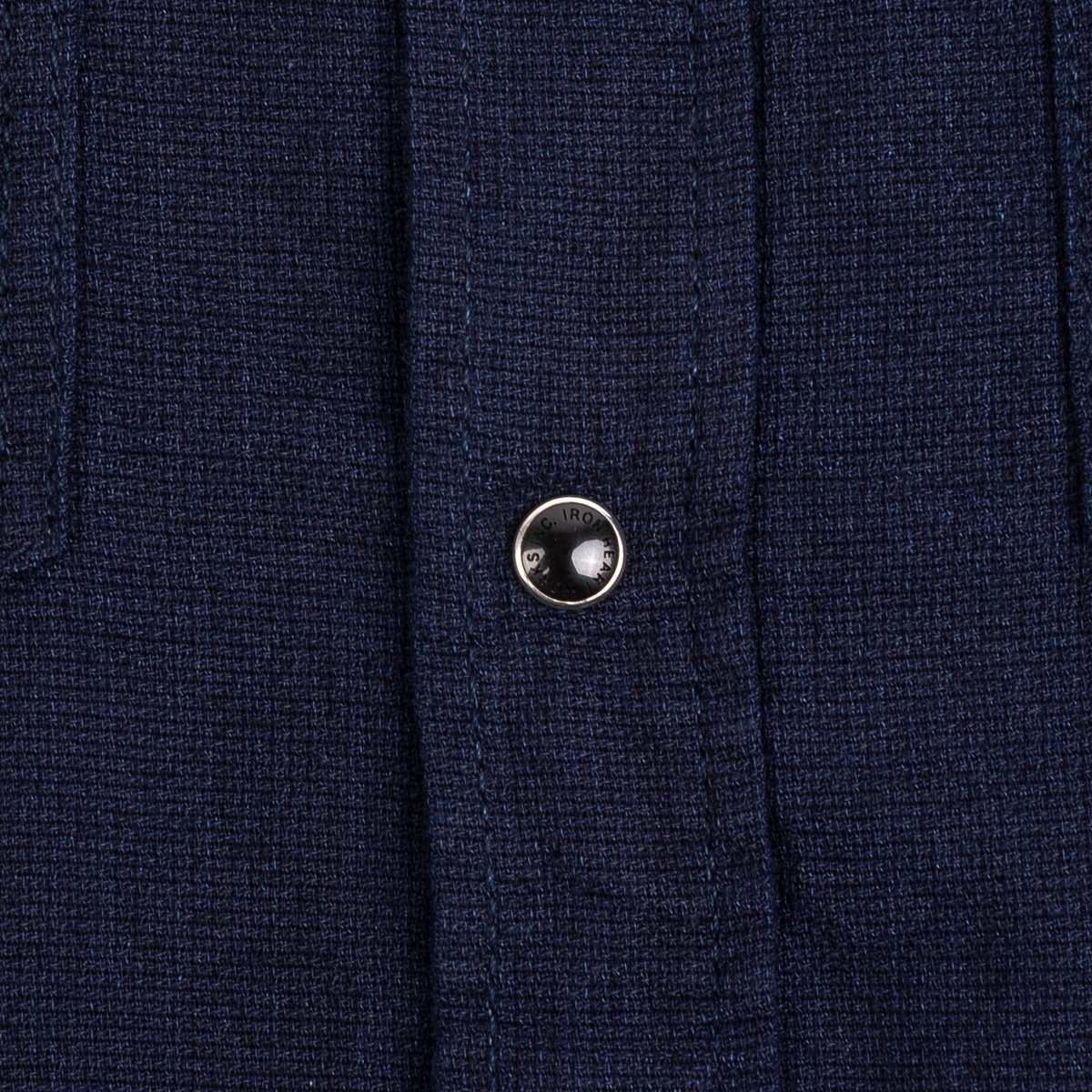 IHSH-357-IND 5oz Dobby Cloth Western Shirt - Indigo - 11