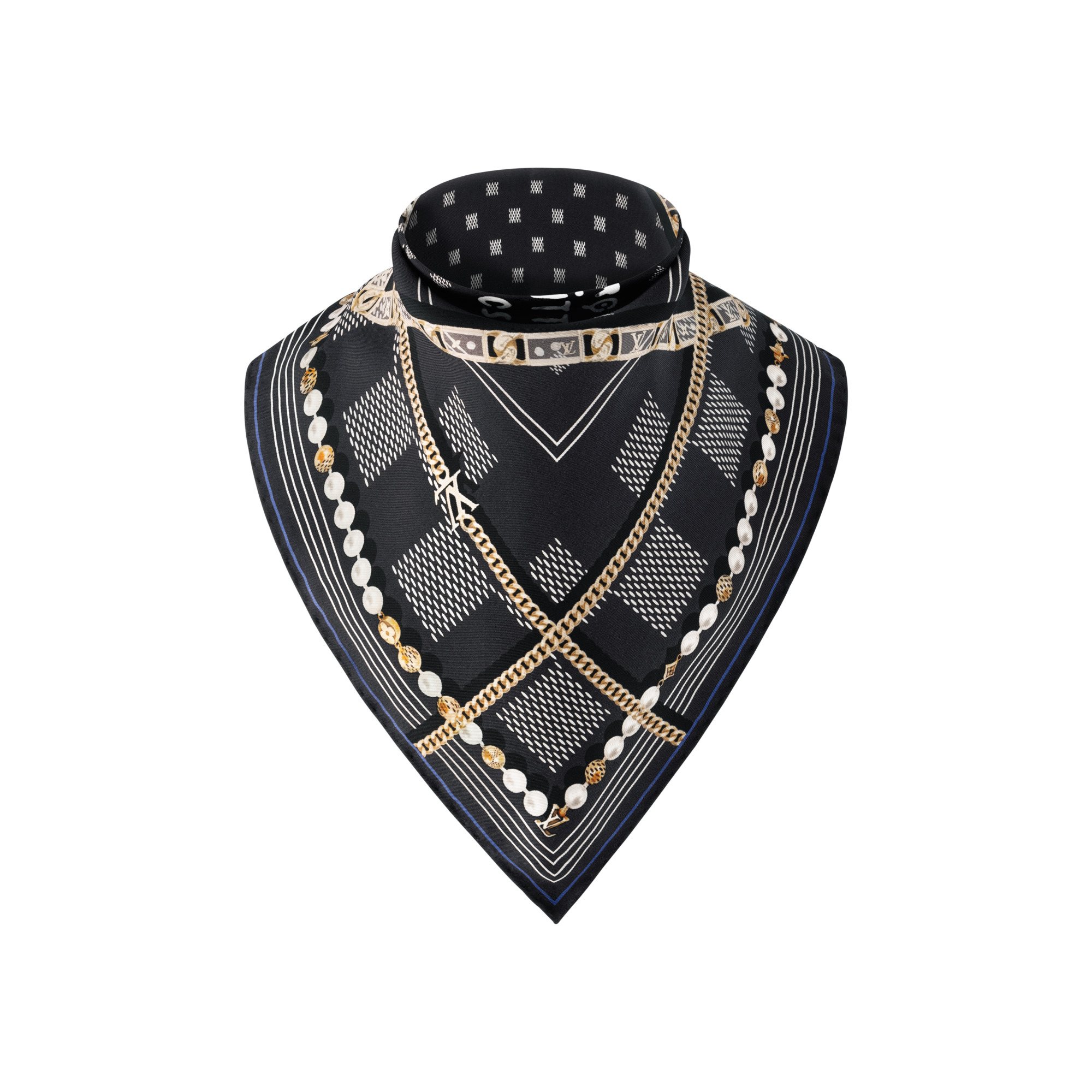 Damier Tied Up Silk Bandana - 2