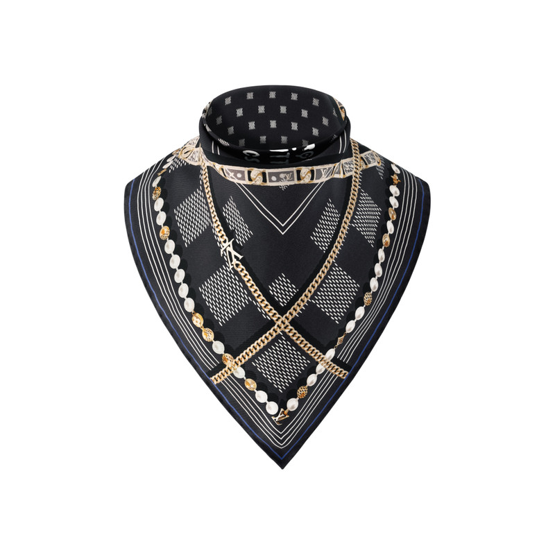 Louis Vuitton Damier Tied Up Silk Bandana outlook
