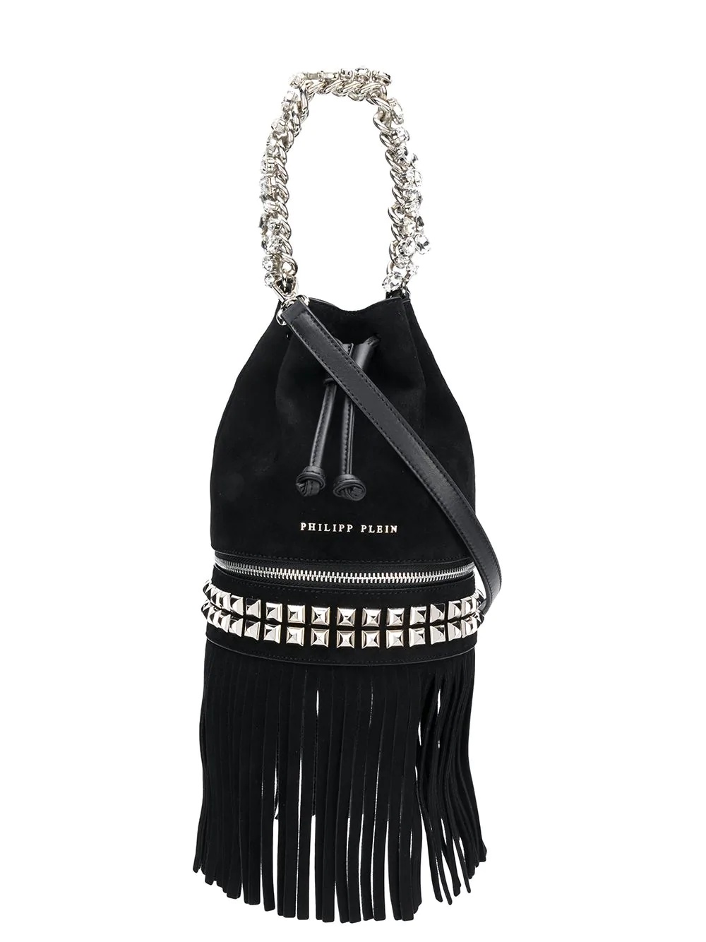 fringed bucket bag - 1