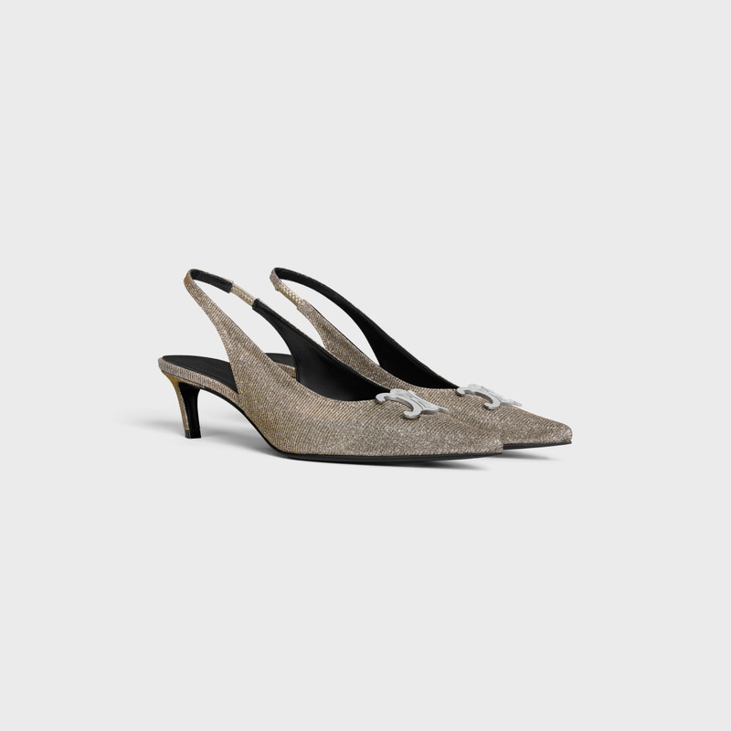 CELINE ALMA TRIOMPHE SLINGBACK in IRIDESCENT FABRIC 2
