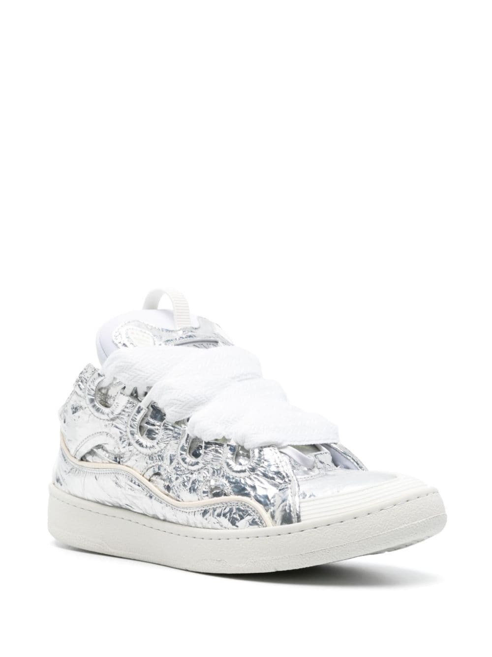 Curb crinkled metallic sneakers - 2