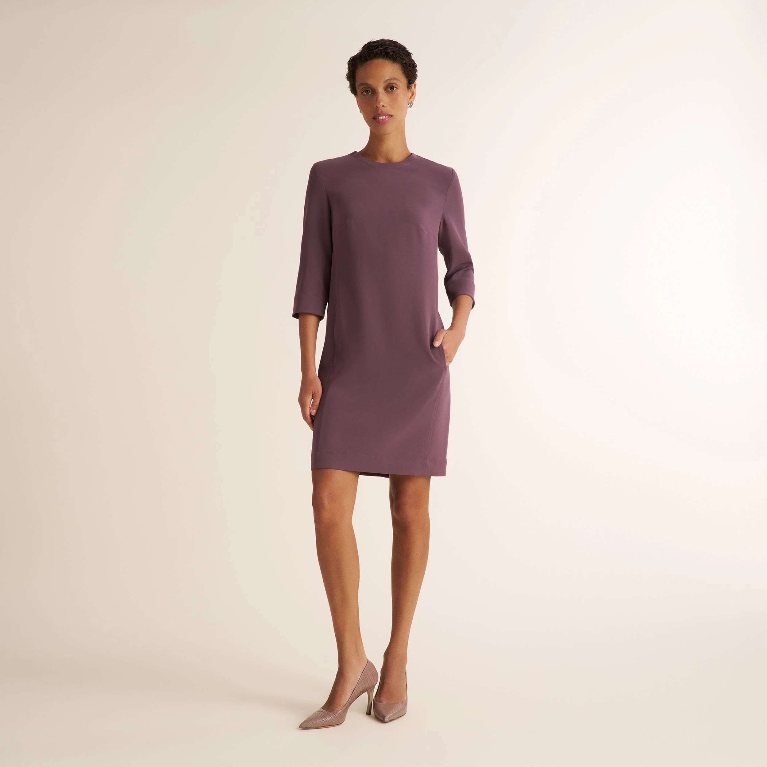 Lancia Travel Dress - Everyday Crepe with Topstitch - 1