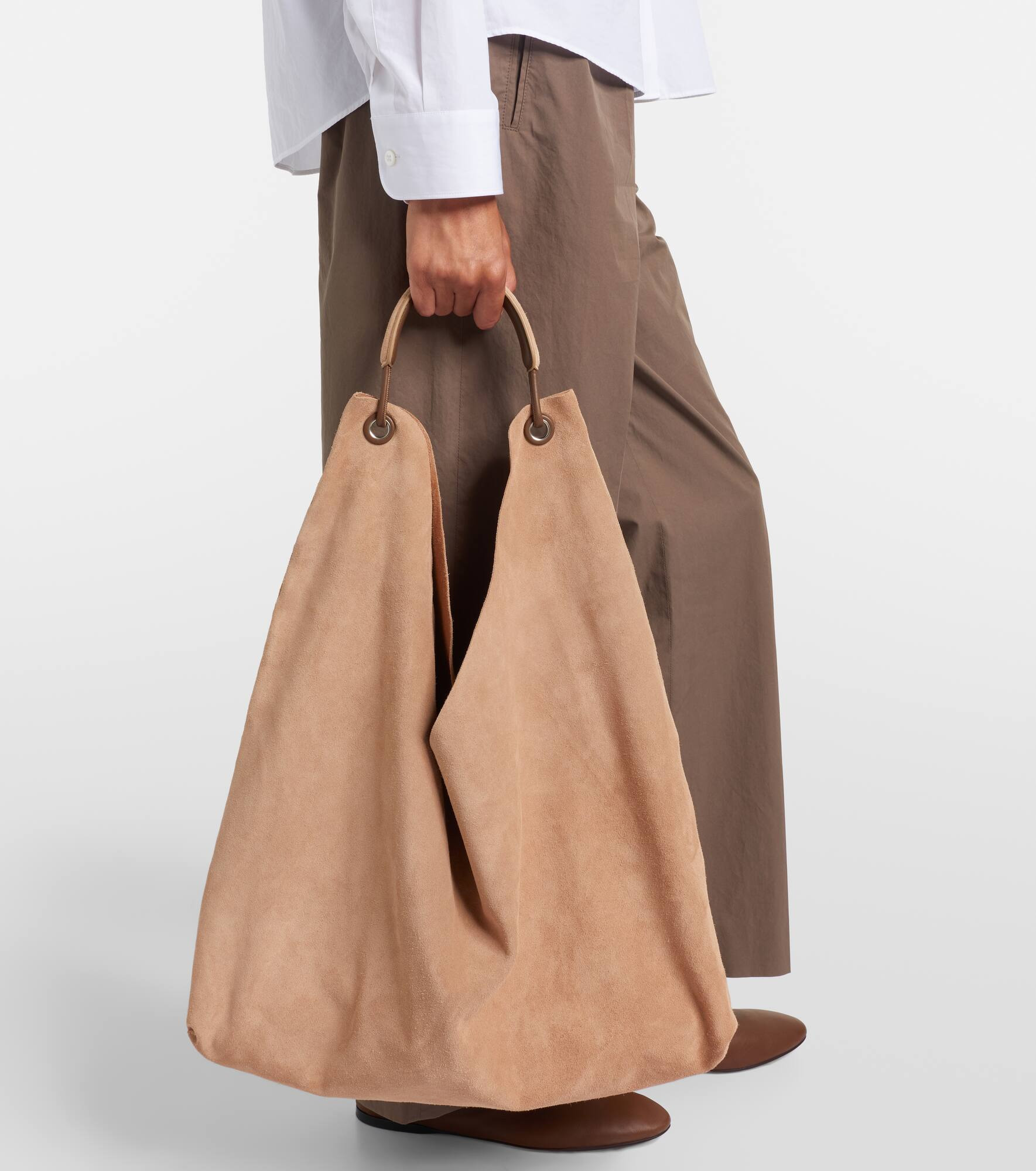 Bindle Three suede shoulder bag - 2