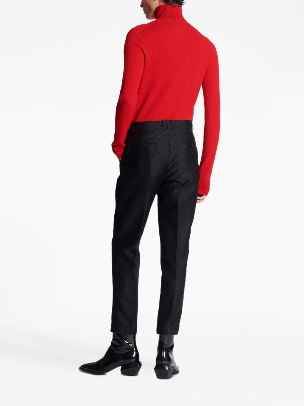 straight-leg tailored trousers - 4