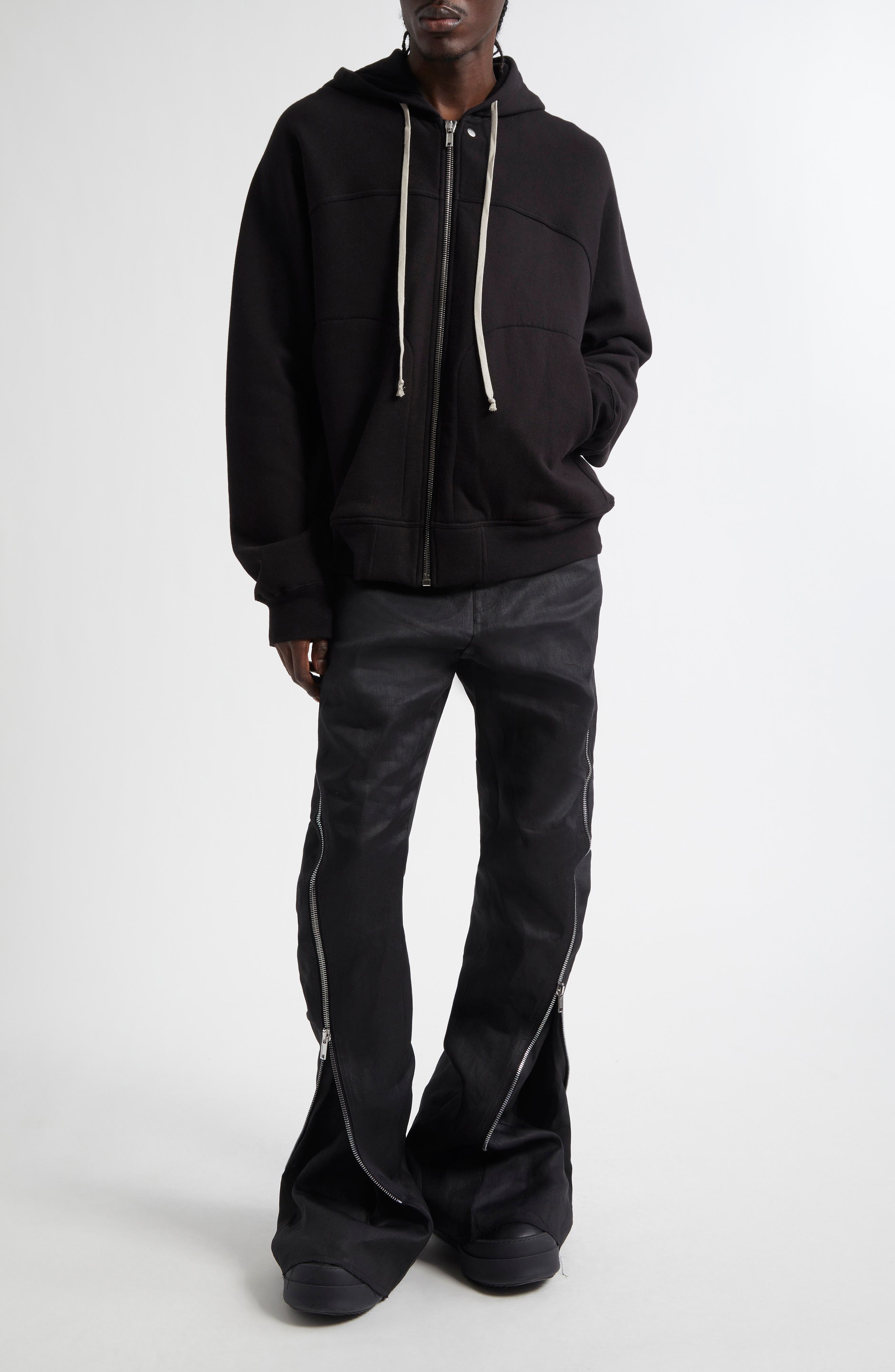 Rick Owens Windbreaker Cotton Zip Hoodie in Black at Nordstrom - 2