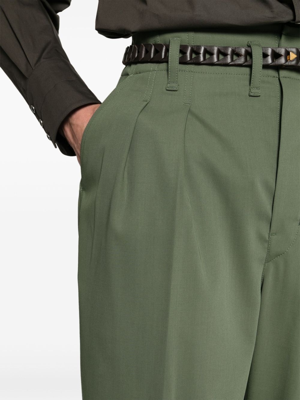 pleated tapered trousers - 6