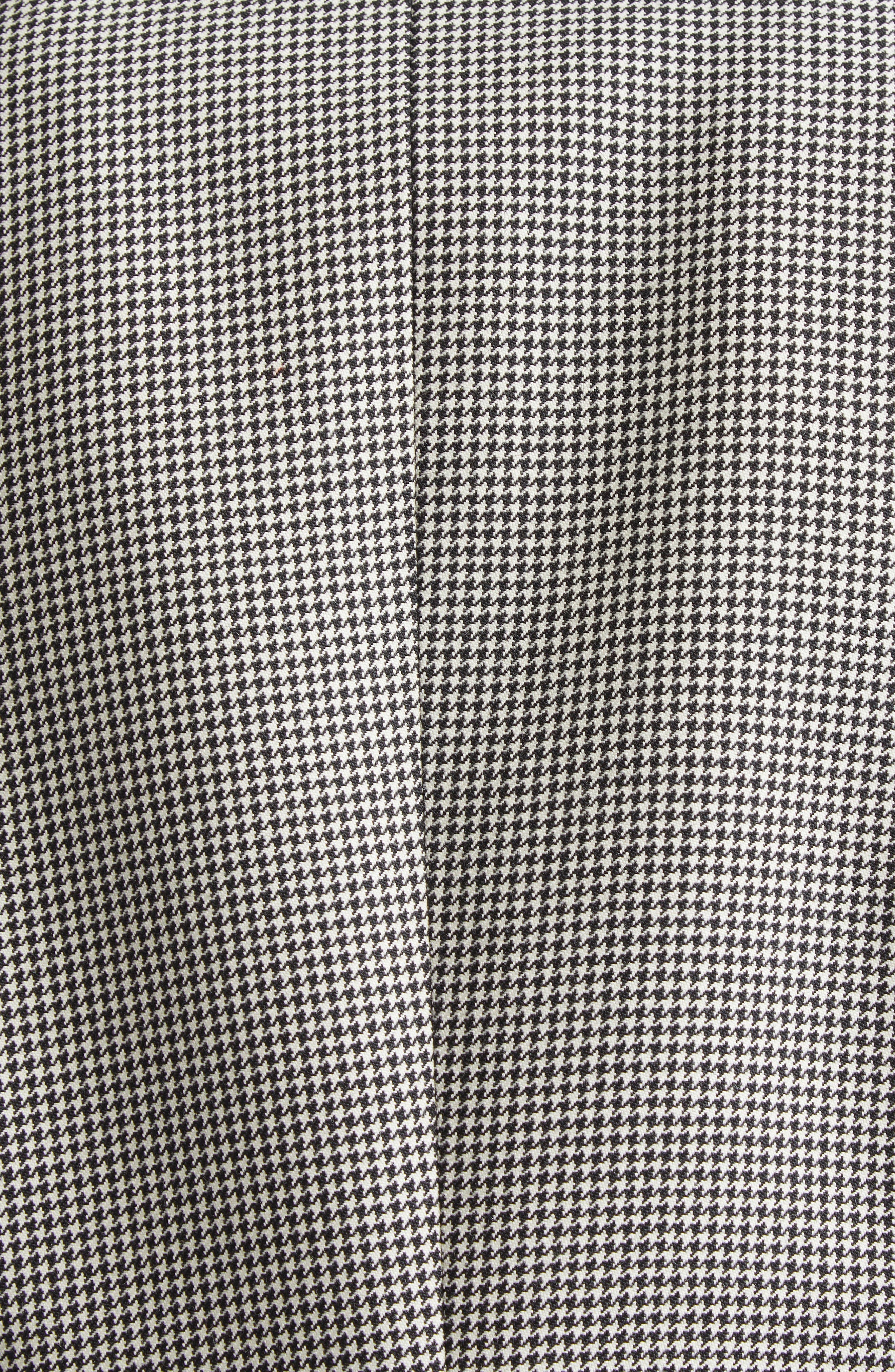 McQueen Houndstooth Check Double Breasted Wool & Mohair Coat in Black/Ivory at Nordstrom - 5
