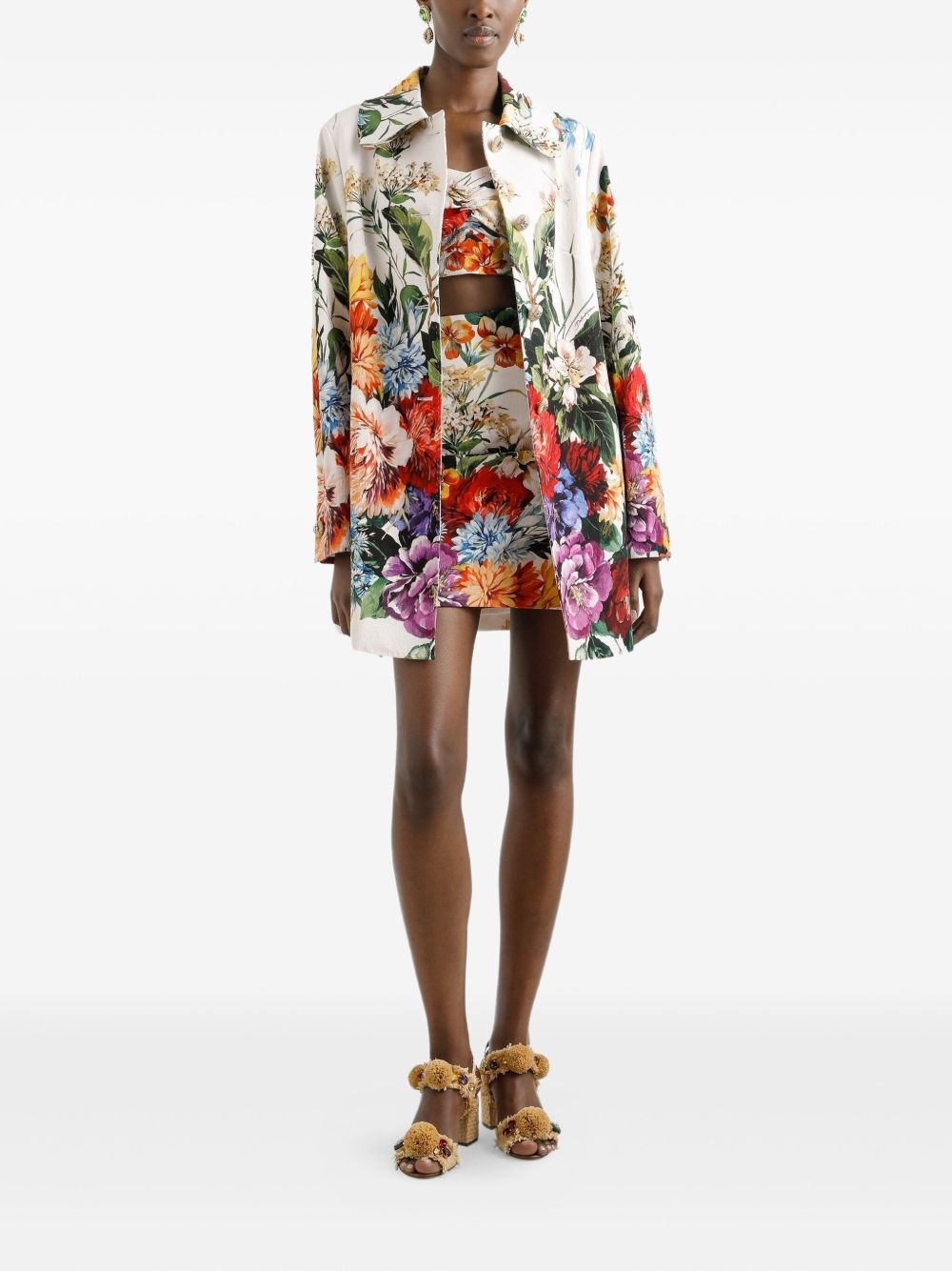 floral-print mini dress - 2