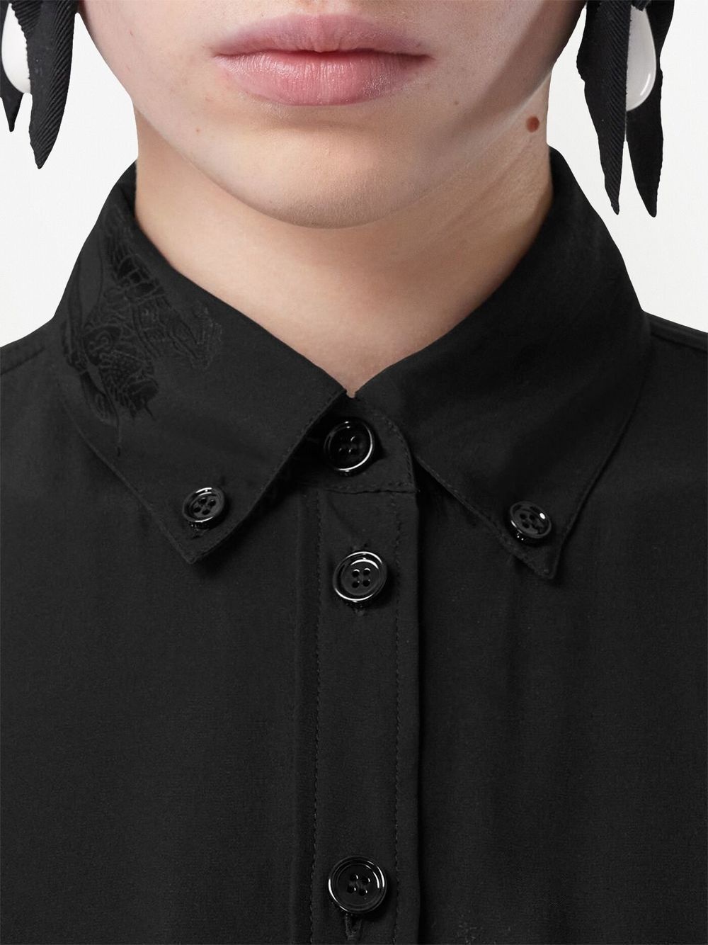silk EKD pattern shirt - 5