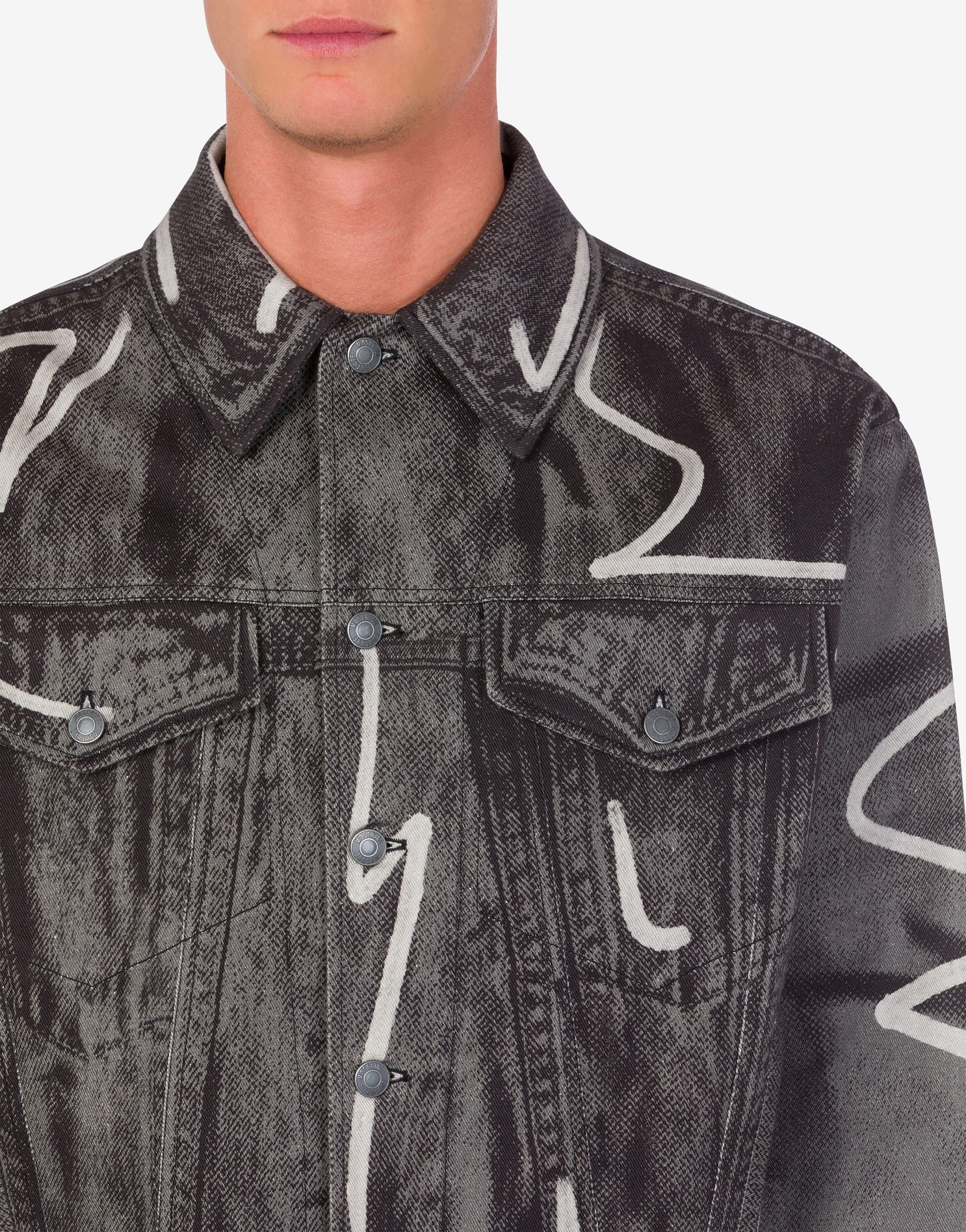 SHADOWS & SQUIGGLES COTTON BULL DENIM JACKET - 4