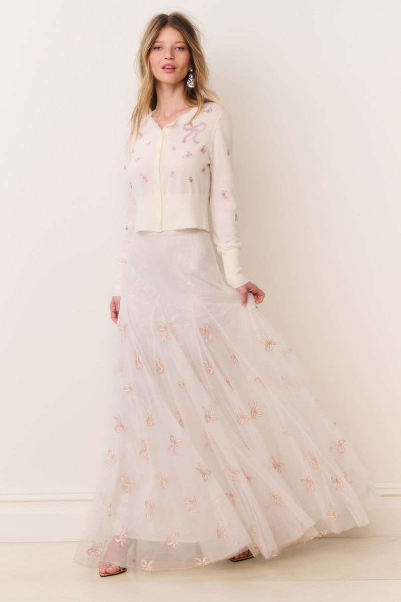 LoveShackFancy Lomani Secret Crush Tulle Maxi Skirt outlook