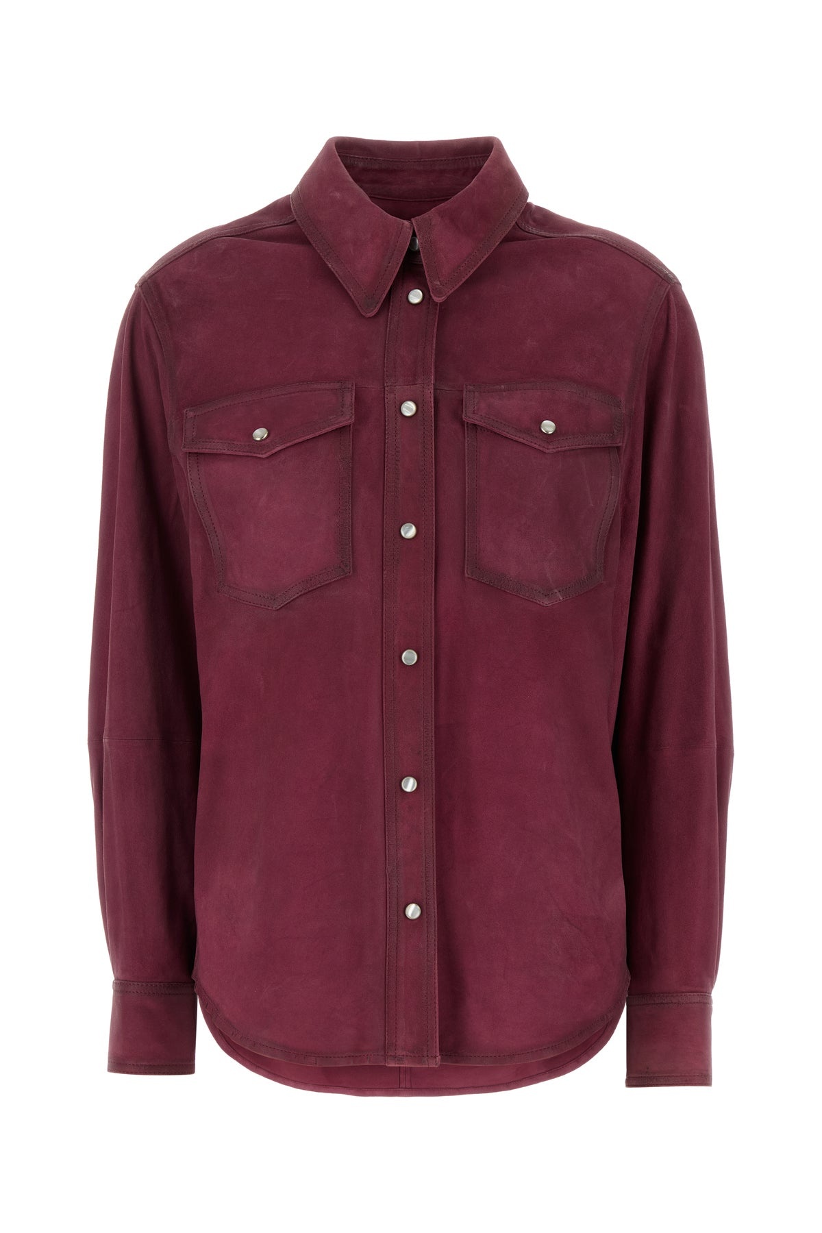 Fuchsia suede Danisia shirt - 1