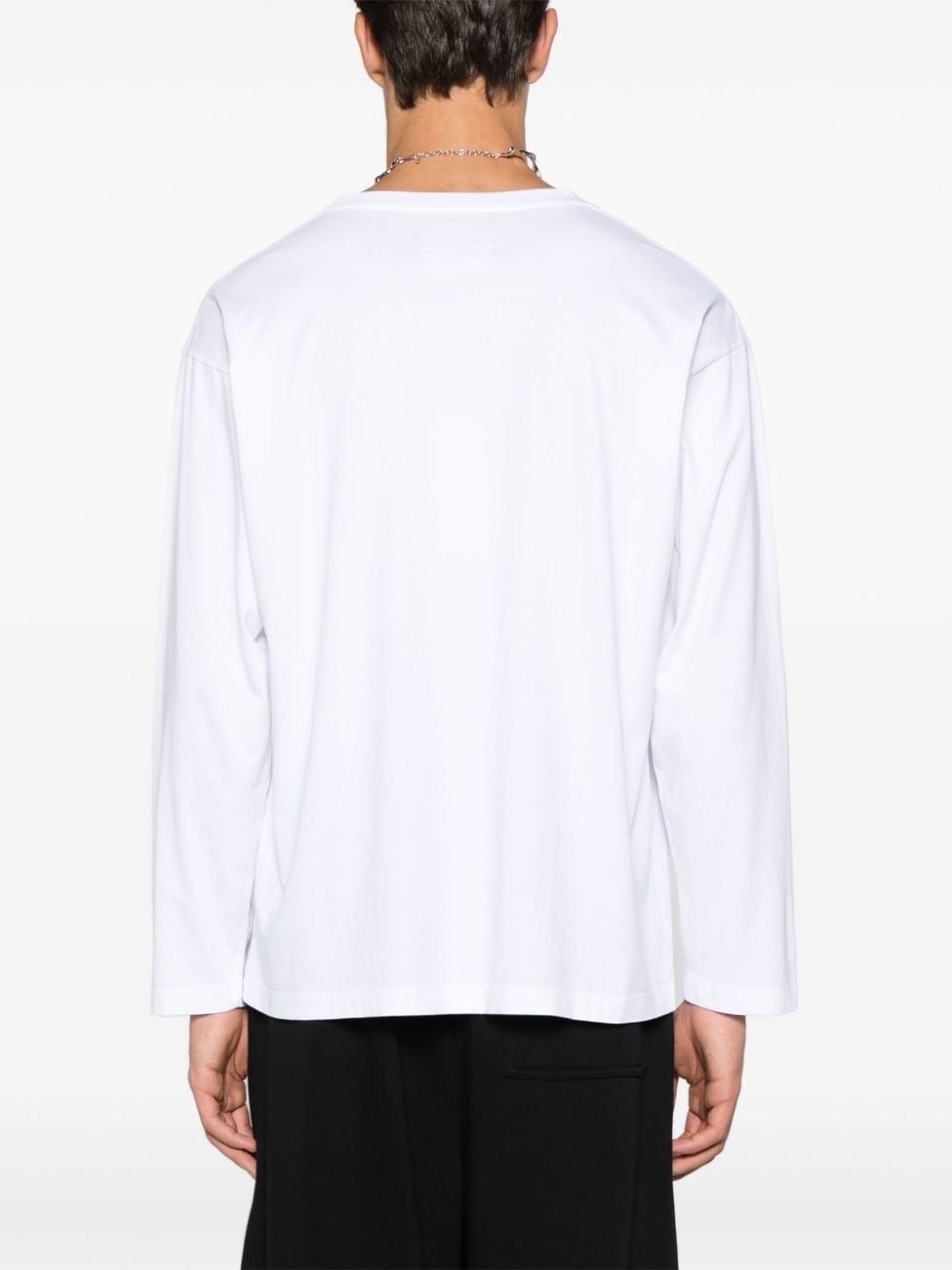 numbers motif-patch long-sleeve T-shirt - 4