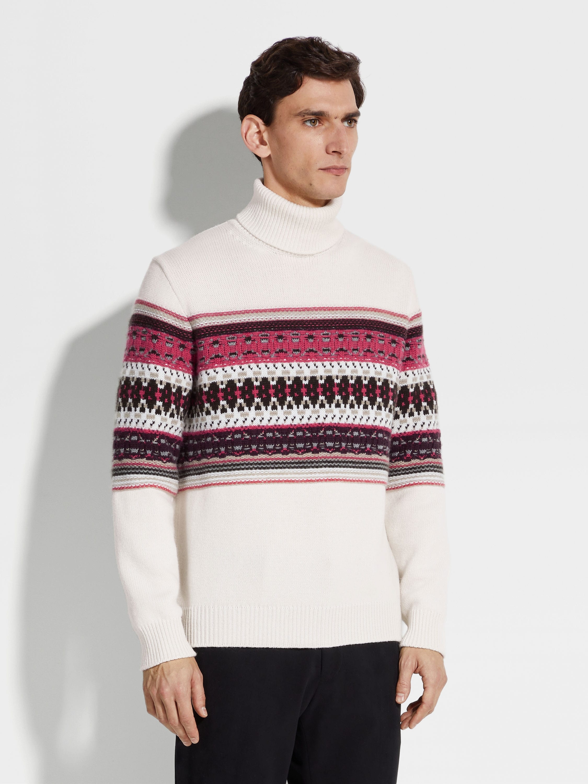 WHITE OASI CASHMERE TURTLENECK - 4