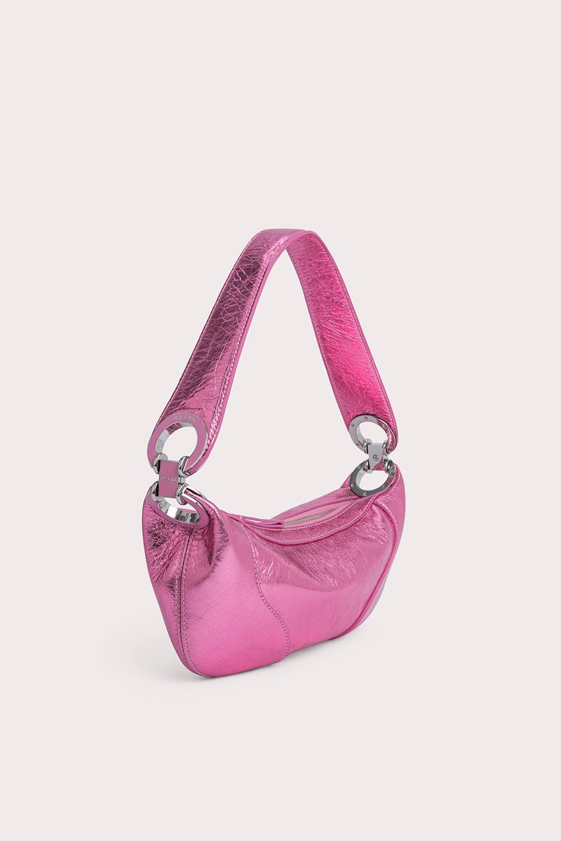 BY FAR Mini Amira Lipstick Metallic Leather outlook