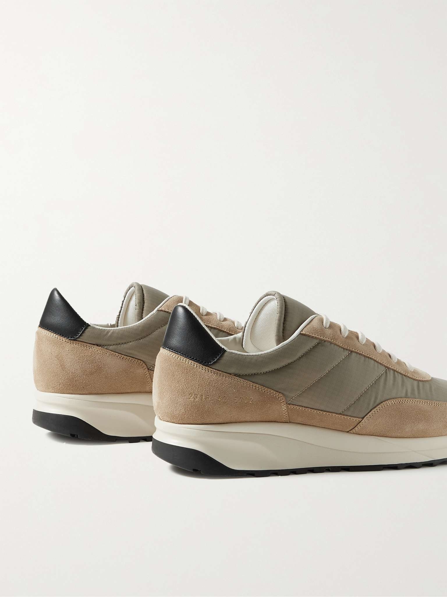 Track Classic Leather-Trimmed Suede and Ripstop Sneakers - 5