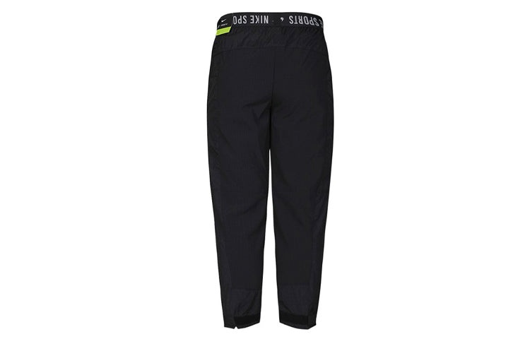 Nike Alphabet Logo Waist Printing Woven Training Cropped Pants Black CJ4630-010 - 3