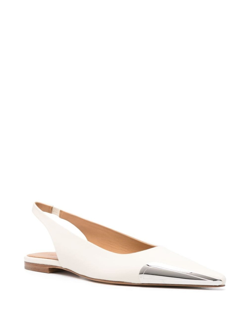 Off-White Allenframe leather ballerina shoes outlook