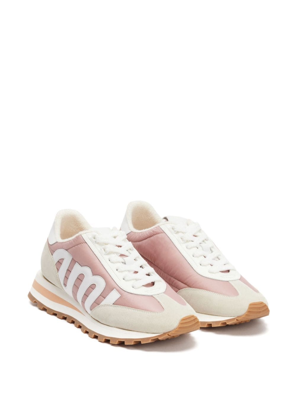logo-patch panelled sneakers - 2
