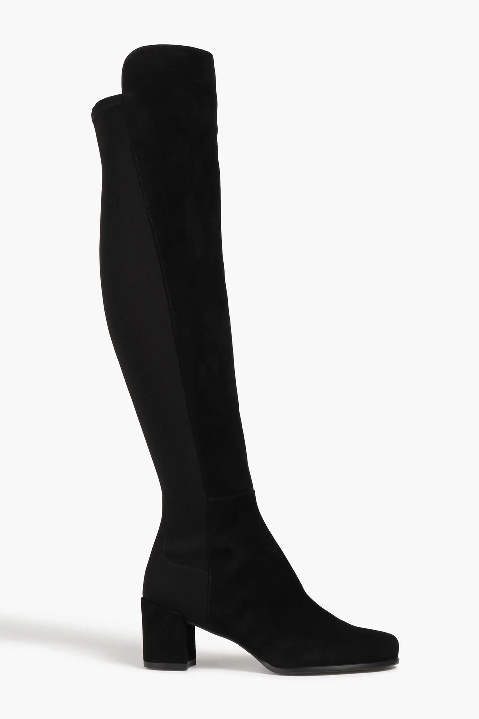 City microstretch and suede over-the-knee boots - 1