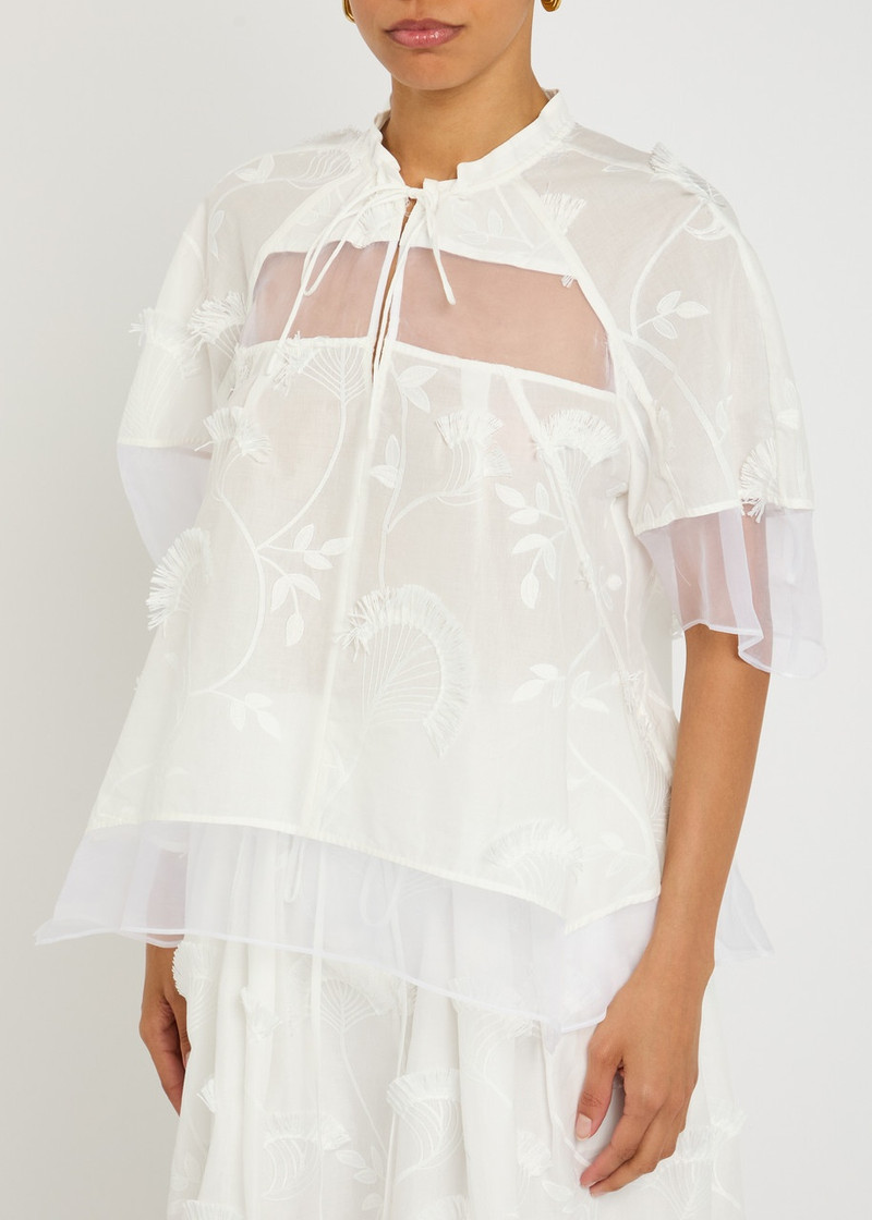 3.1 Phillip Lim 3.1 Phillip Lim Embroidered Tulle and Cotton top outlook