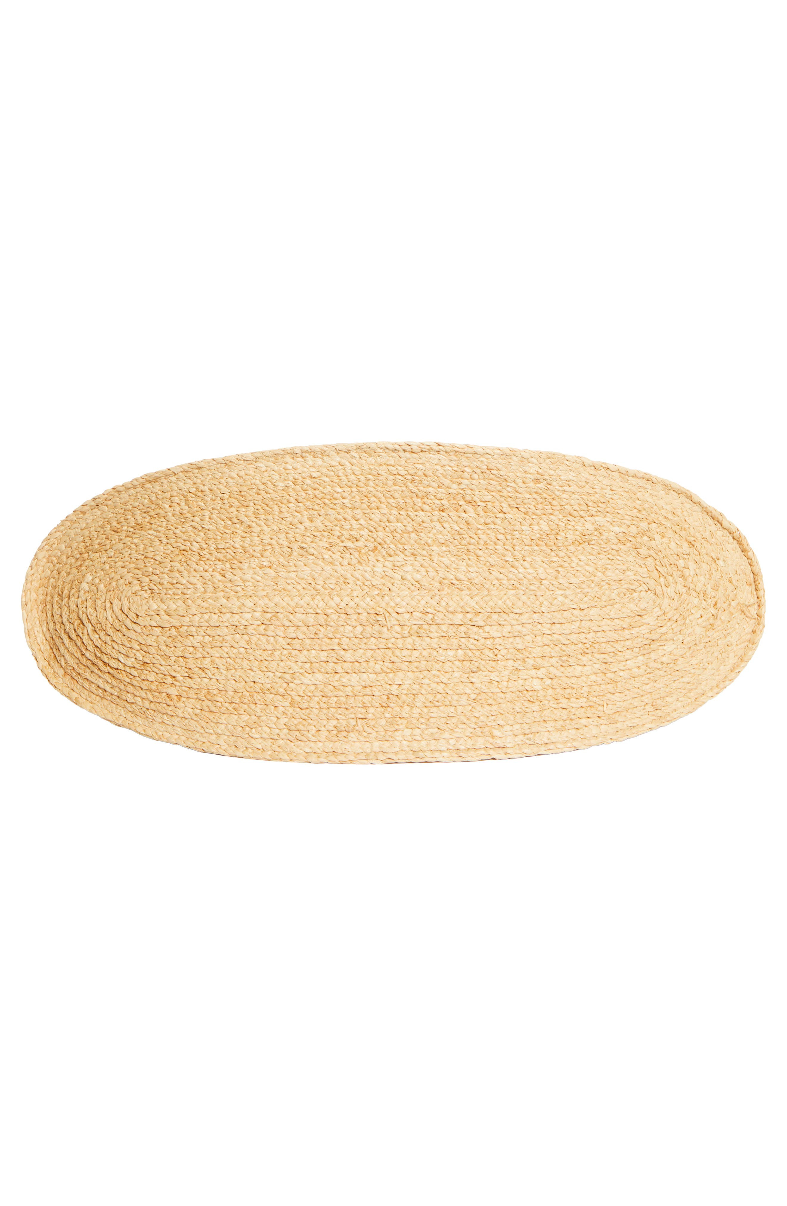 Balmain Medium Shuffle Raffia Tote in Natural /Black at Nordstrom - 7