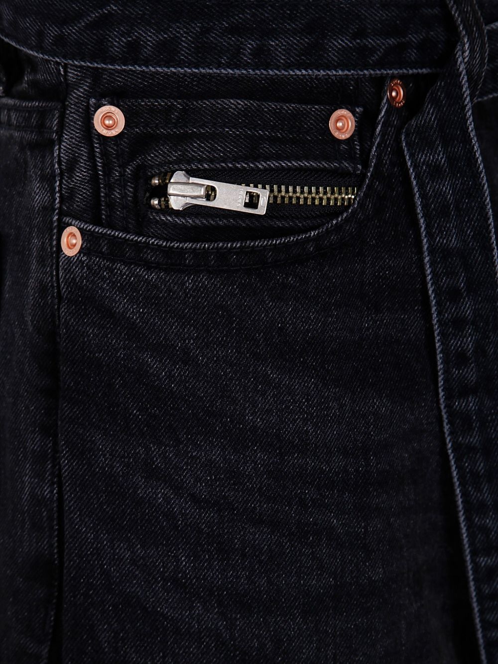 belted straight jeans - 3