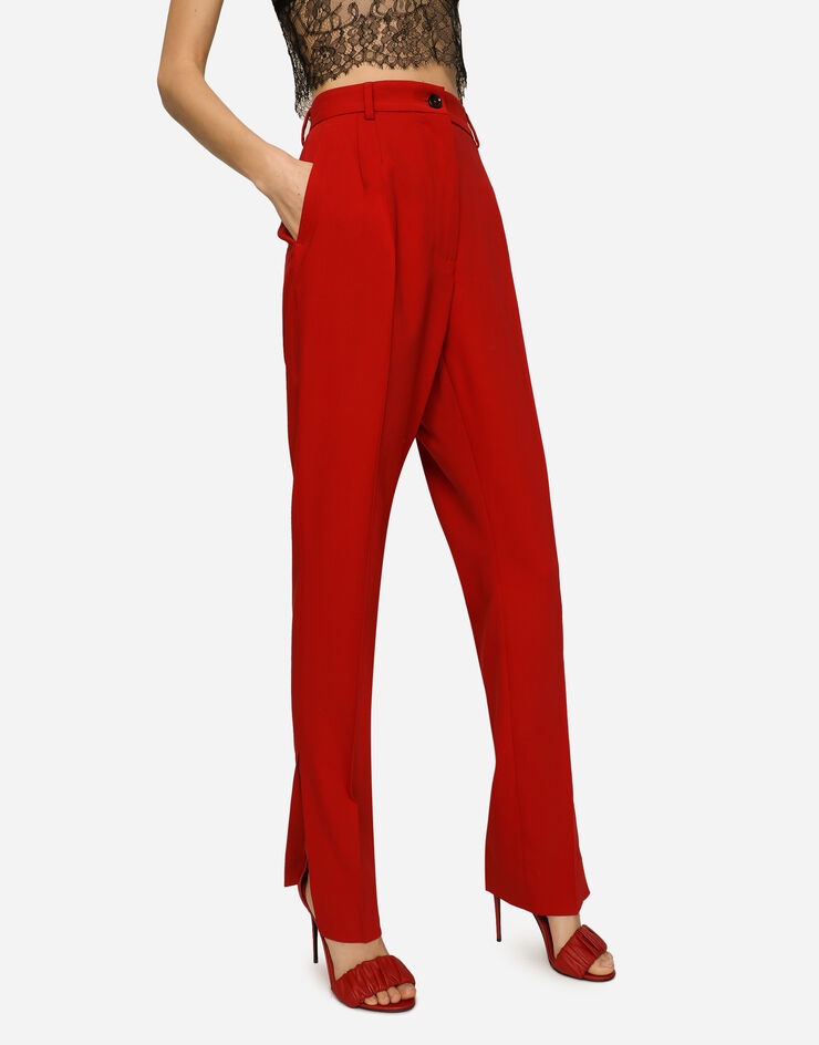 Woolen pants with slits - 4