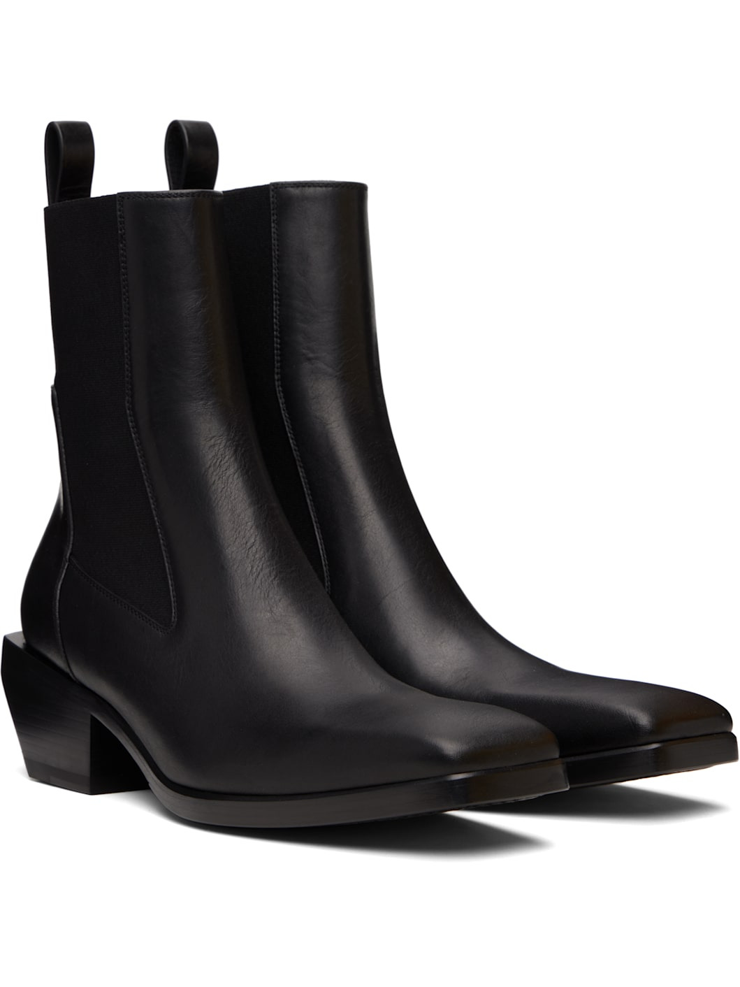 Black Concordians Heeled Sliver Chelsea Boots - 4