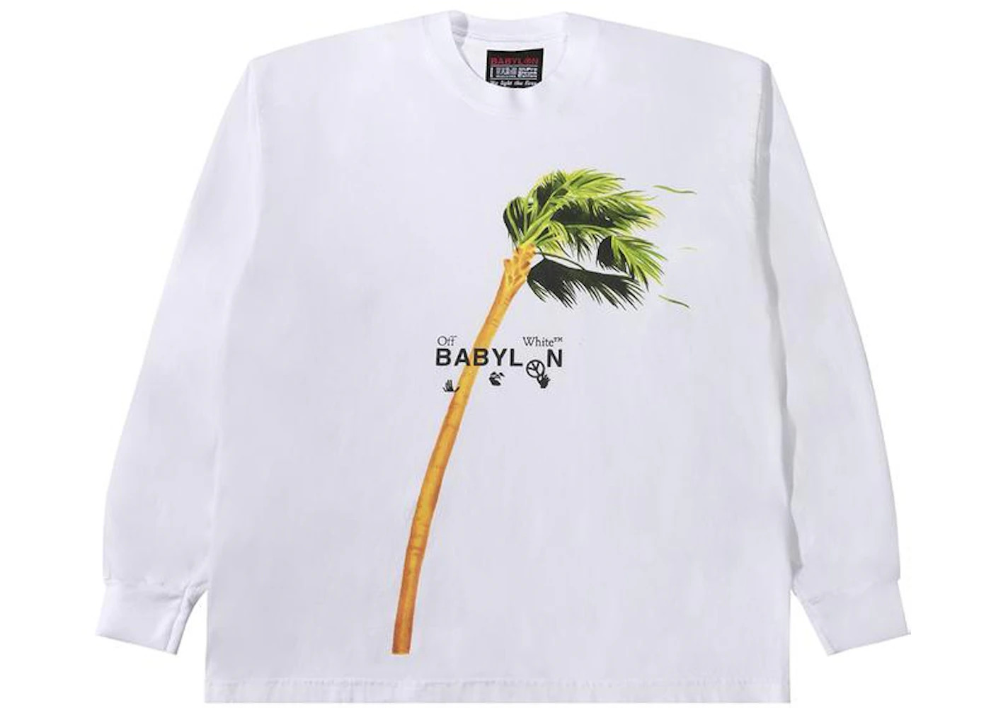 OFF-WHITE x Babylon Ill Wind Palm L/S T-shirt White - 1