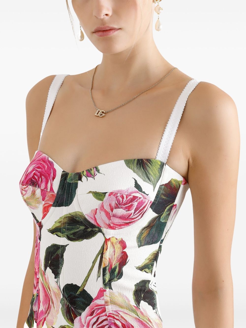 floral-print mini dress - 5