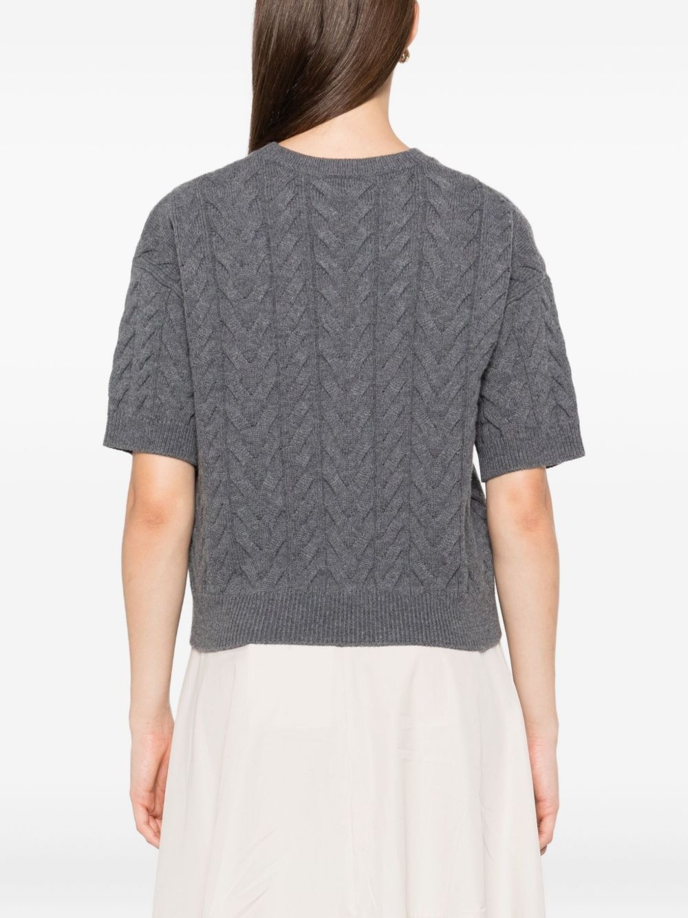 cable-knit top - 4