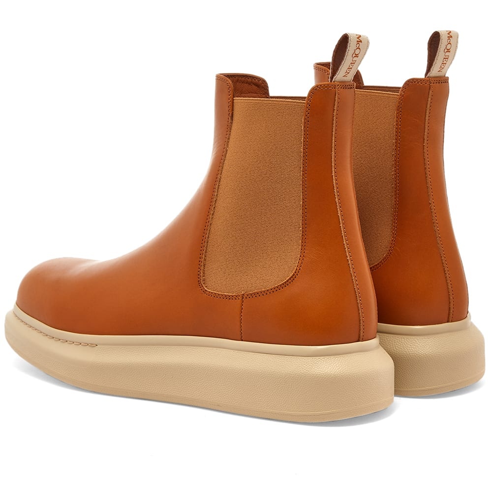 Alexander McQueen Leather Wedge Sole Chelsea Boot - 3