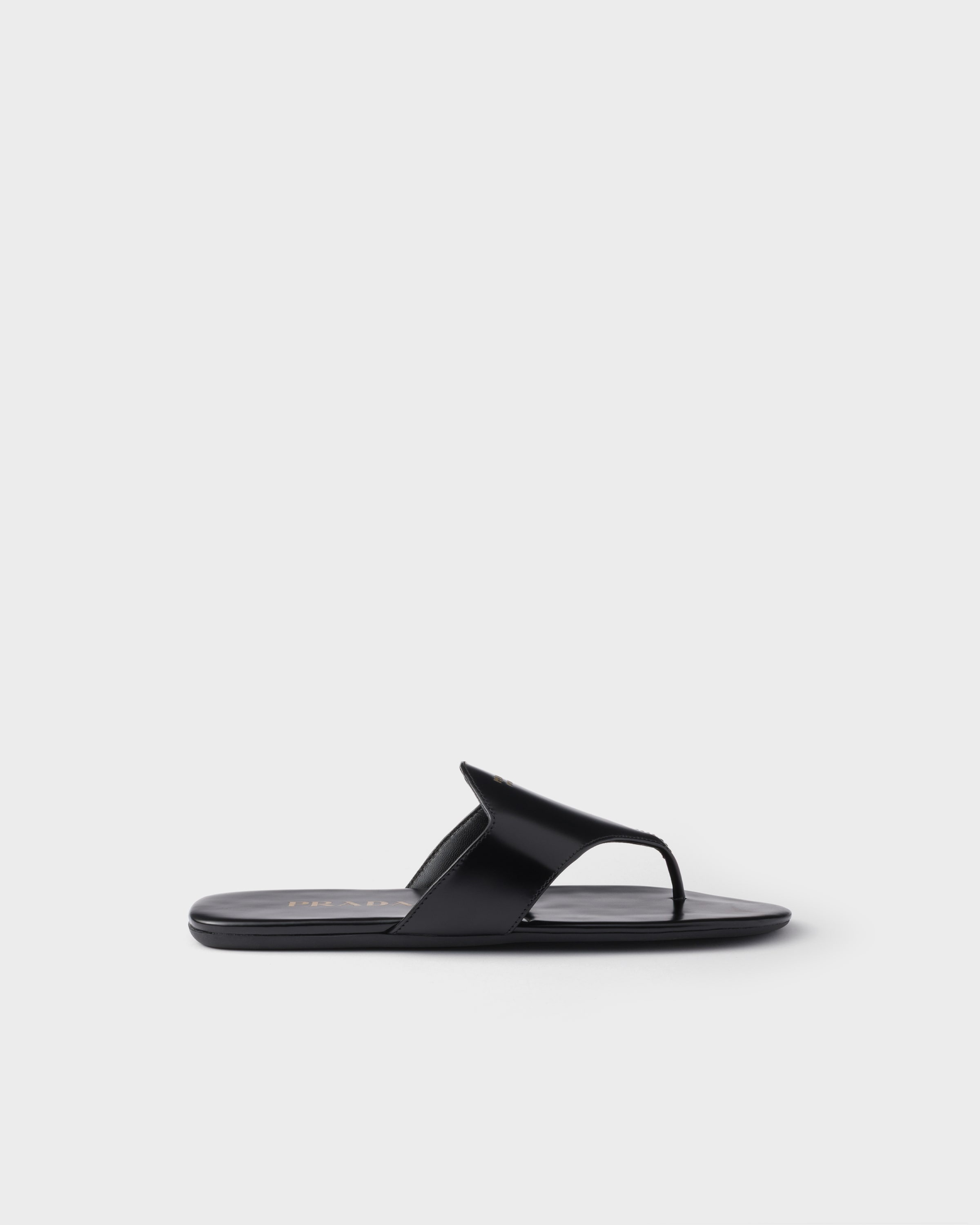 Brushed leather thong sandals - 2