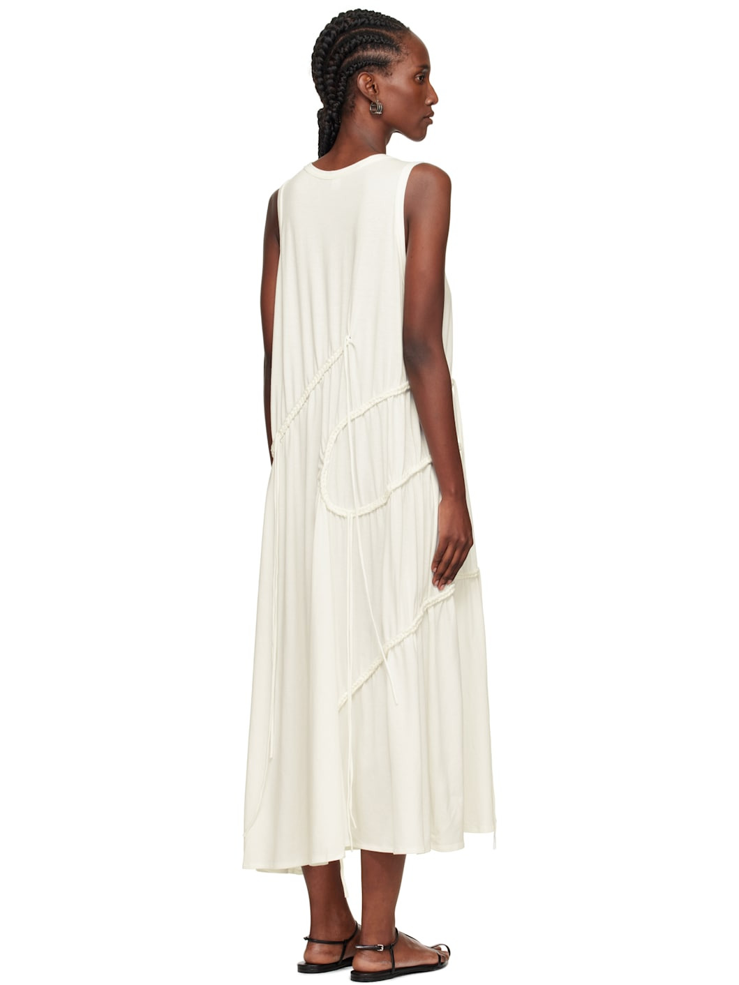 Off-White Chain Stitch Sleeveless Midi Dress - 3