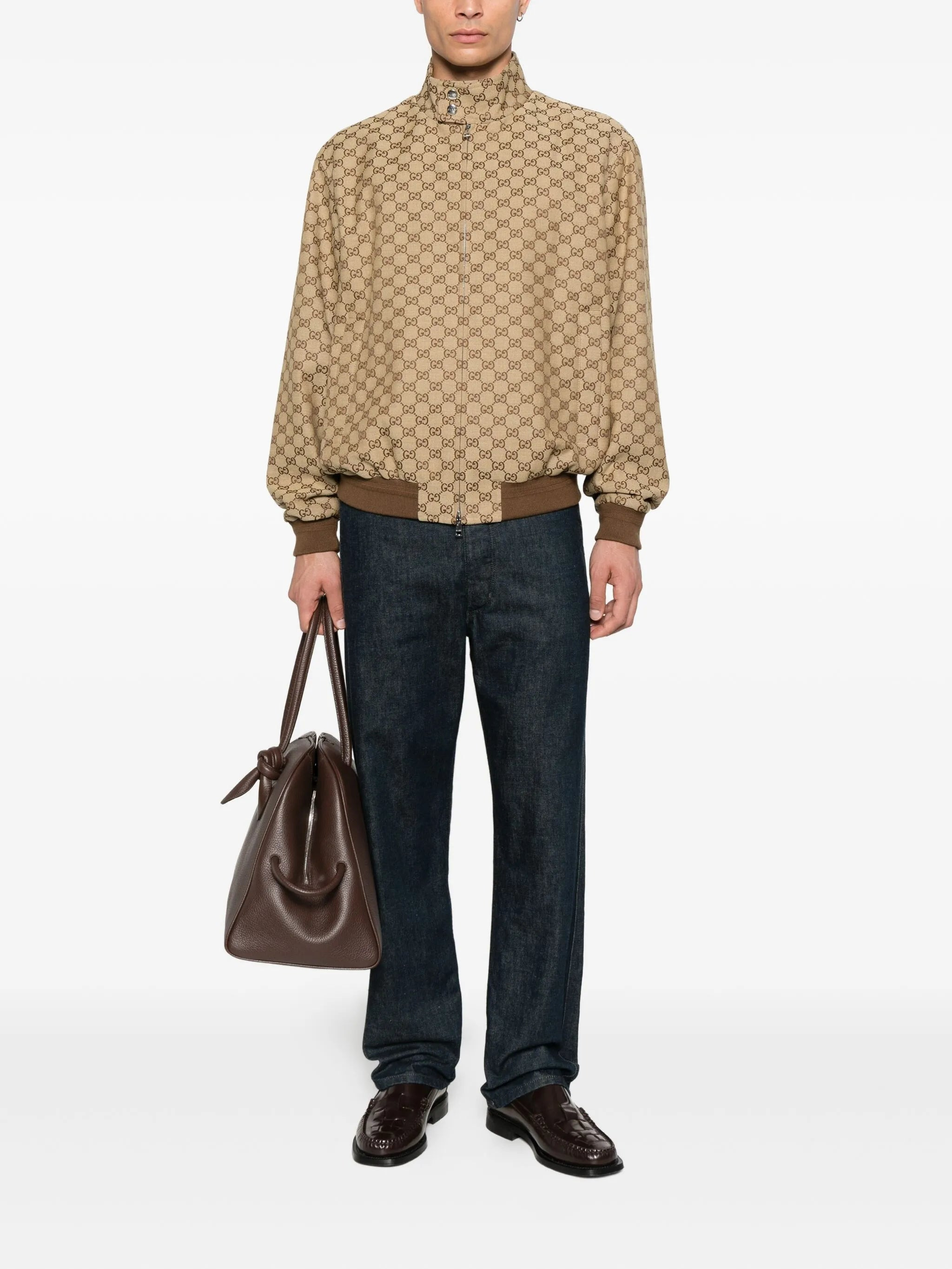 Gucci Monogram Zip-up Bomber Jacket - 5