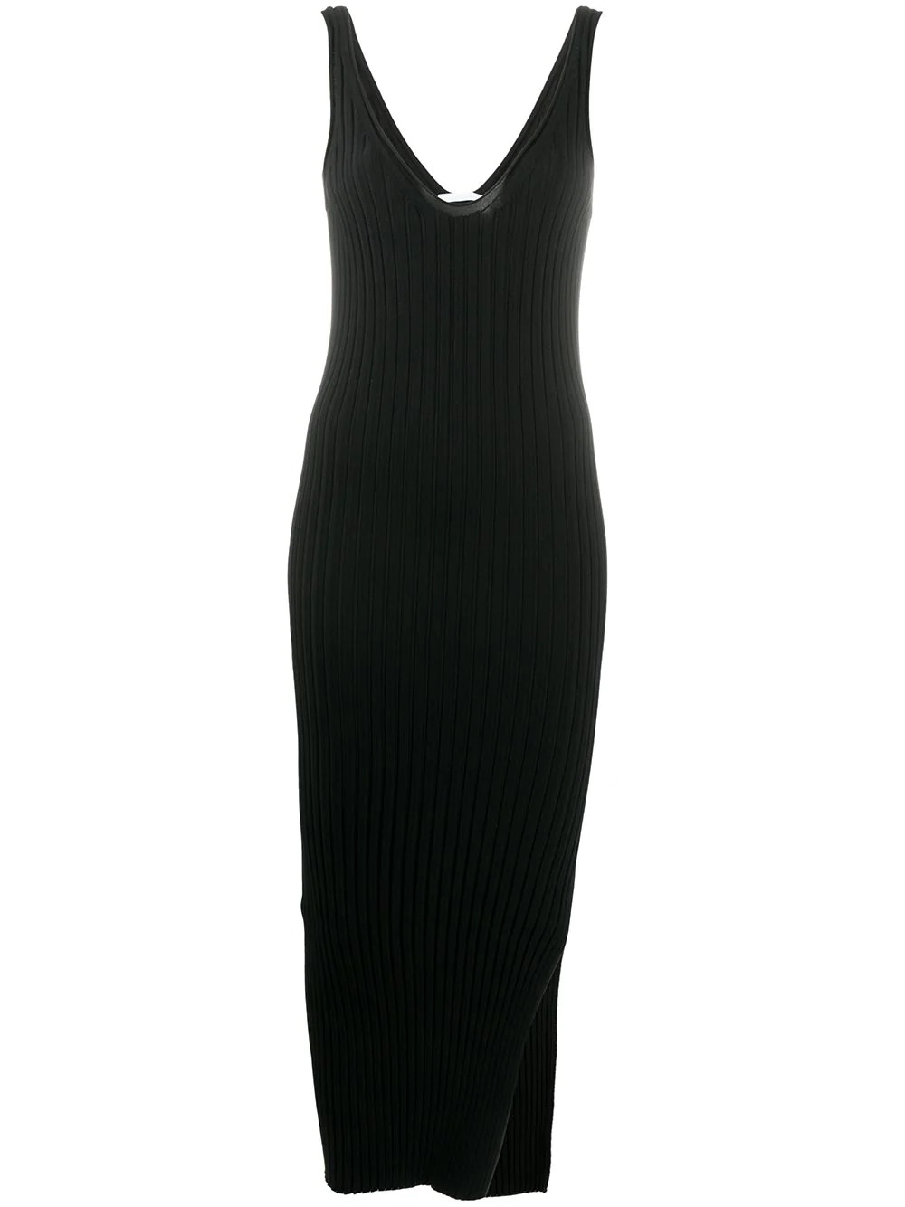 fitted ribbed dress - 1