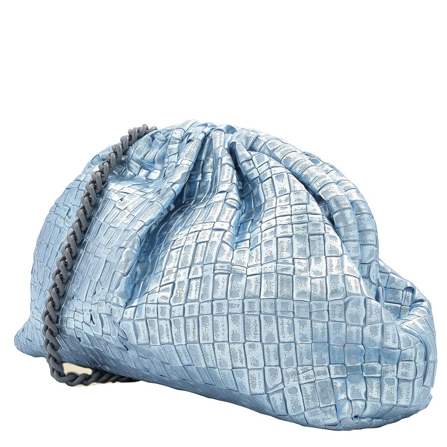 Maria La Rosa - Maria La Rosa Ladies Ribbon Laminated Cielo Mini Game Clutch - 4