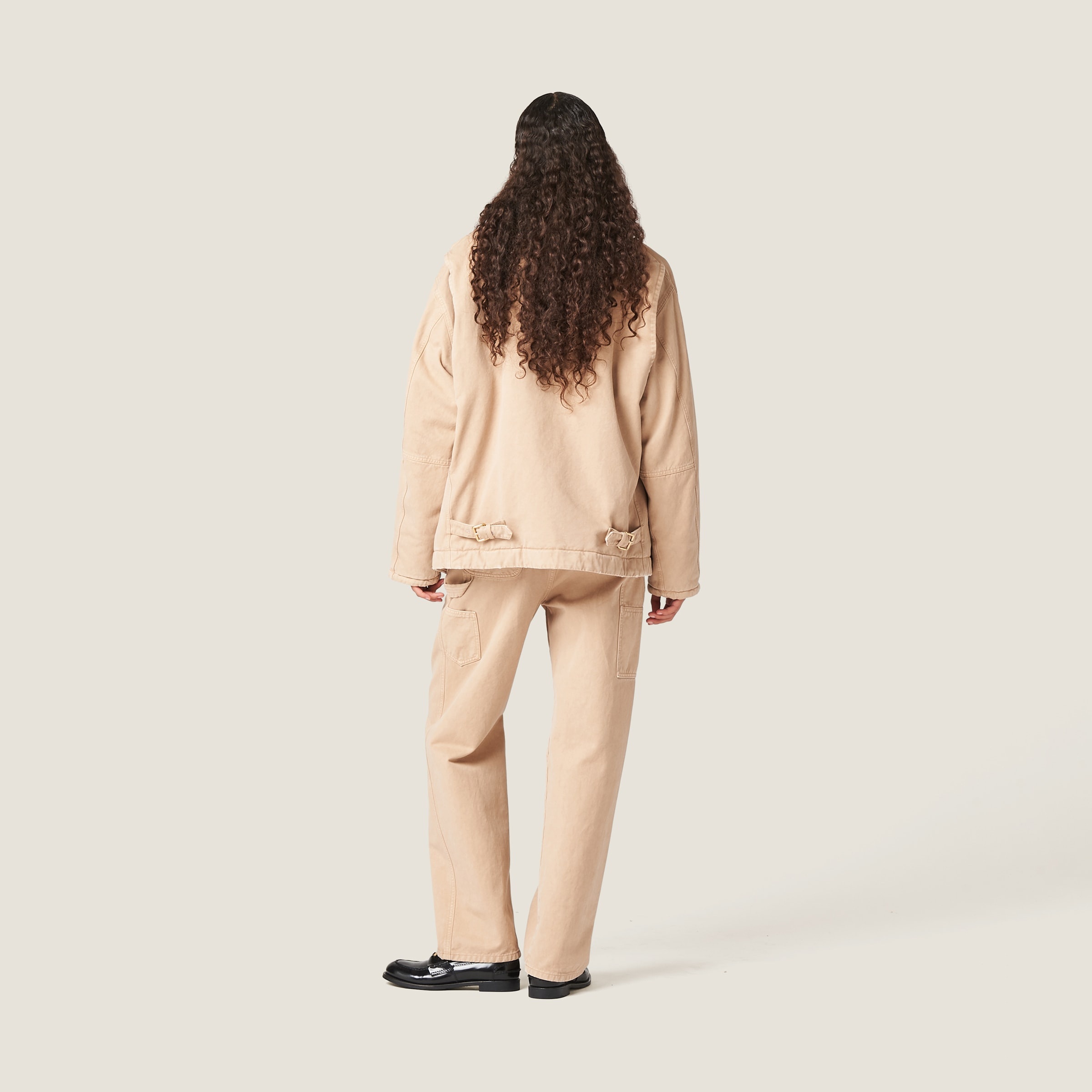 Embroidered garment-dyed gabardine blouson jacket - 3