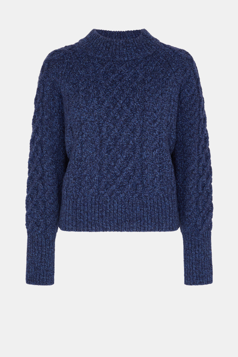 Emory Knit In Blue Mouline Melange 1